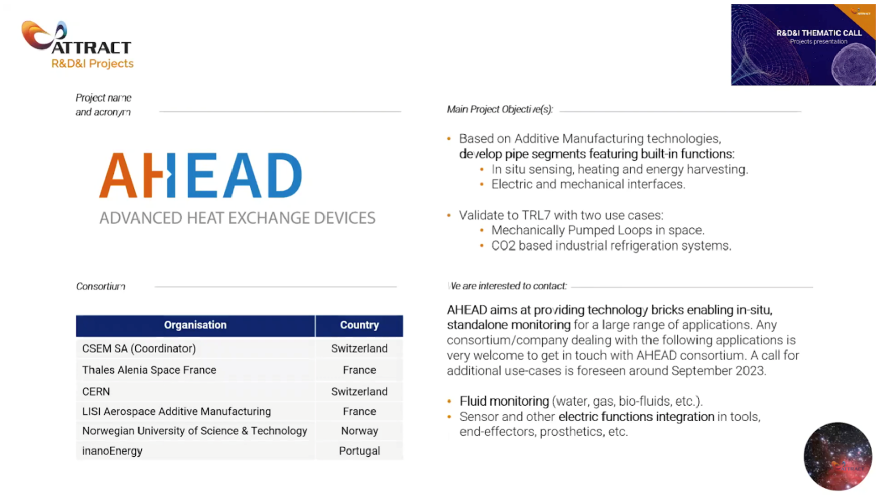 Factsheet about AHEAD