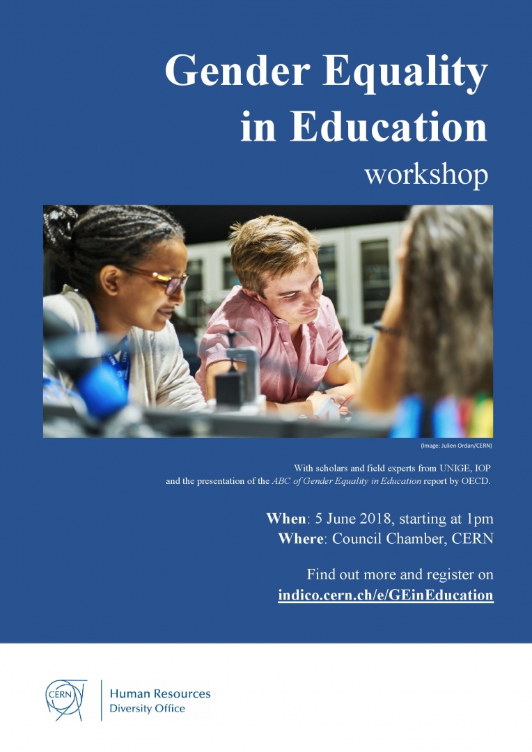 5 June: Don't miss the Gender Equality in Education workshop