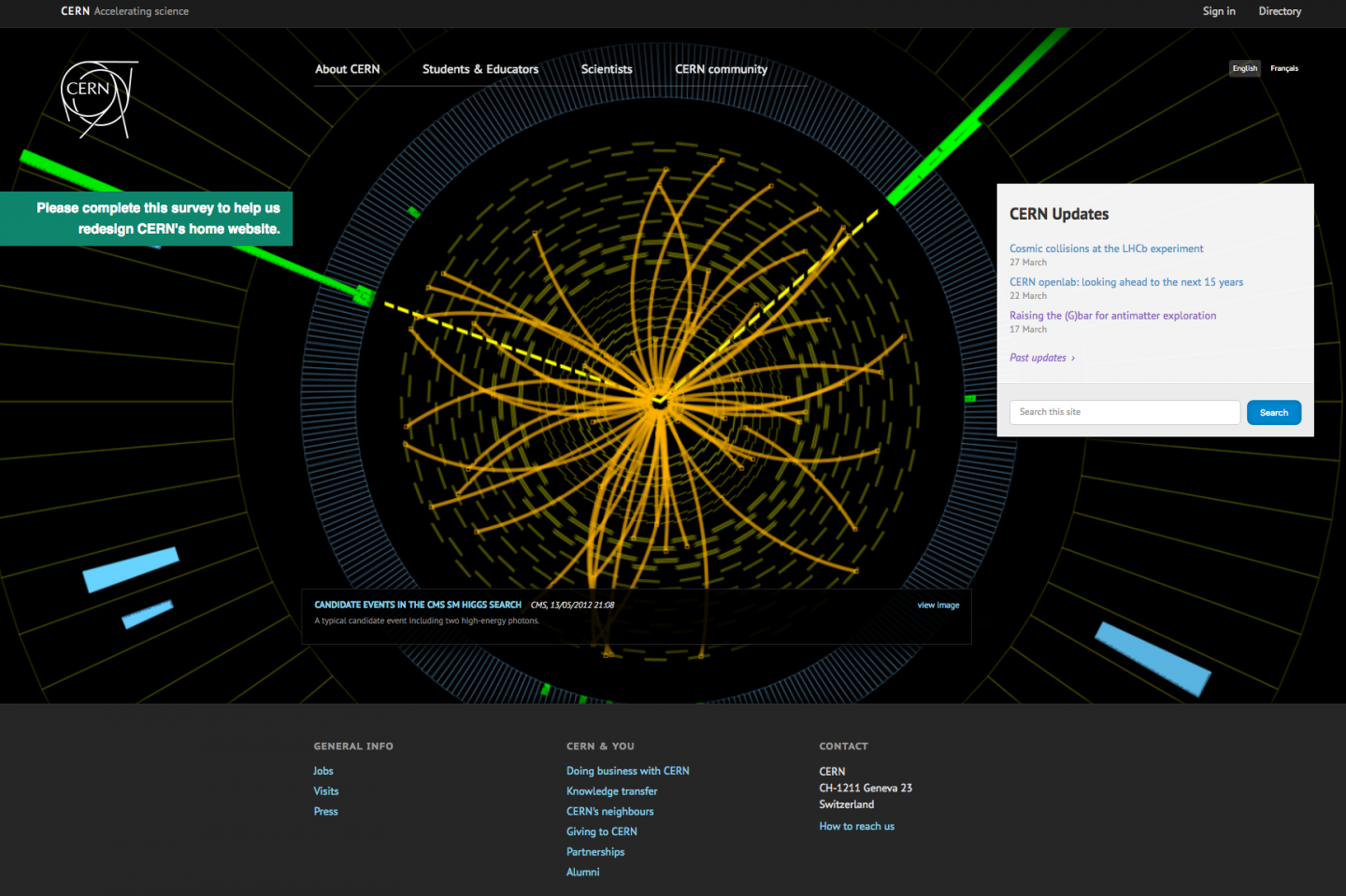 Aidez-nous à concevoir un nouveau site Web pour le CERN