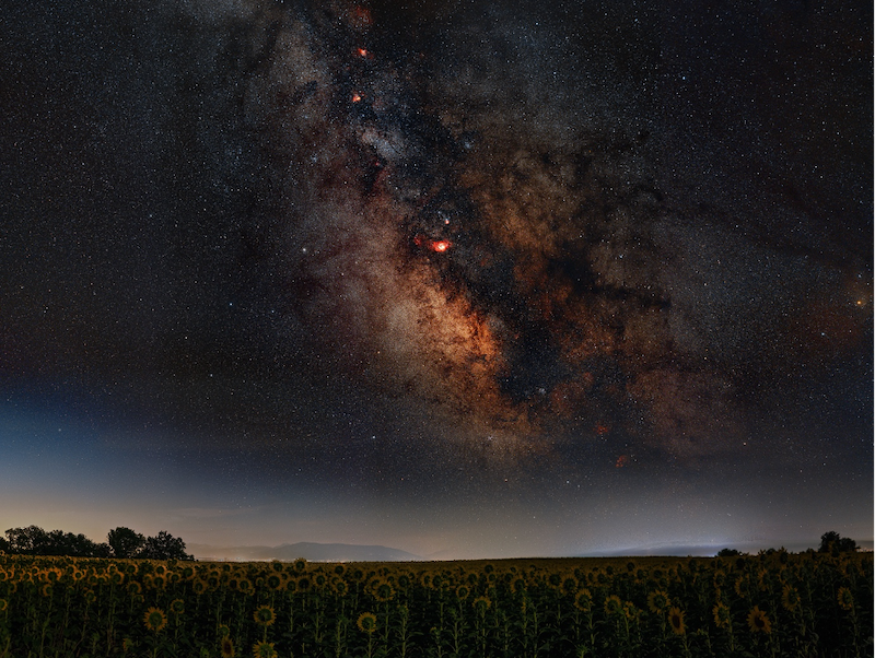 The Milky Way rising above Geneva. (Image: Klaus Barth – CERN’s astronomy club member)