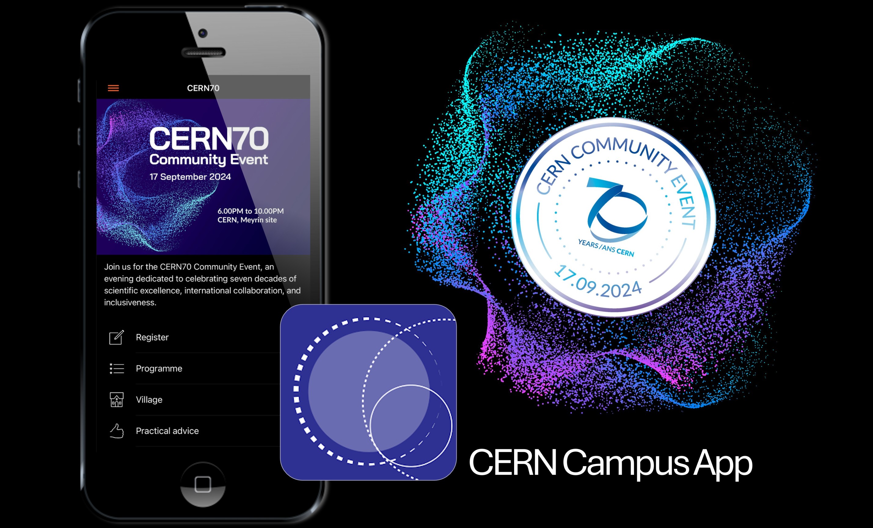 Discover CERN70 with the upgraded CERN Campus app | CERN