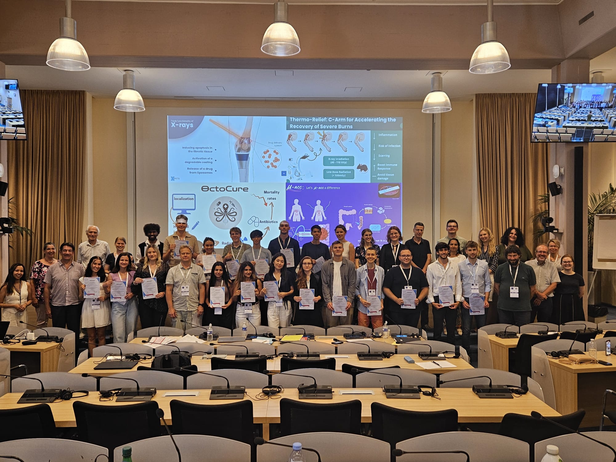 All the participants, trainers, organisers and judges from I.FAST’s 2024 challenge based initiative at CERN.