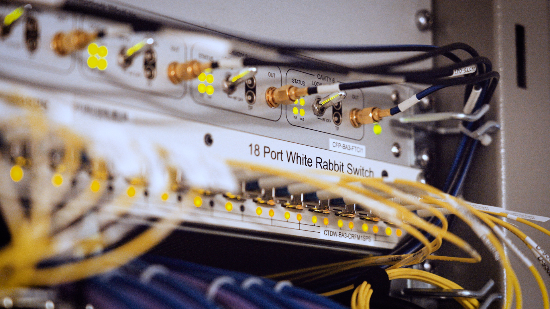 Photo of a key component of the White Rabbit timing technology