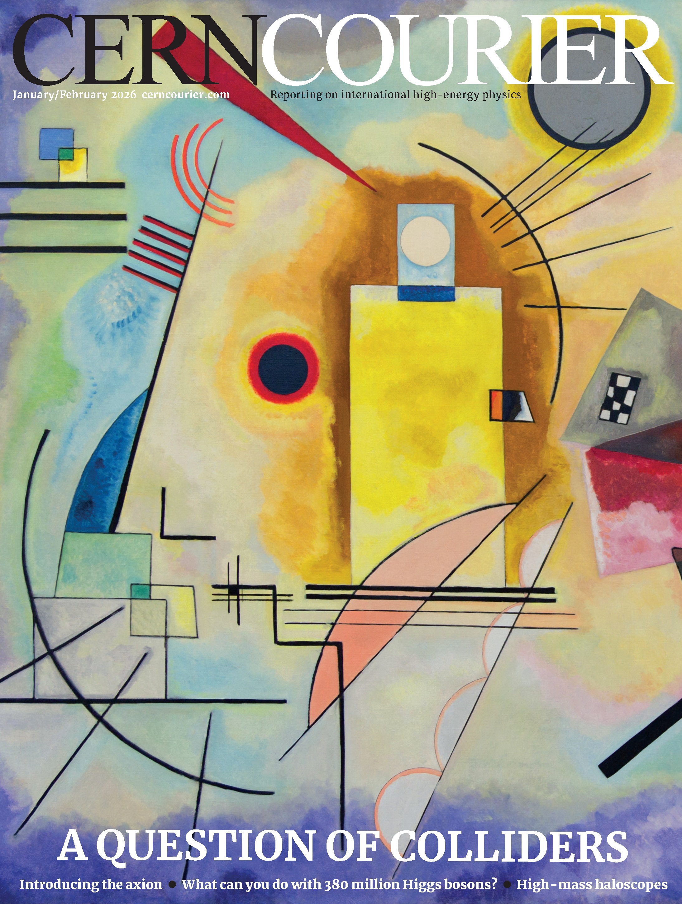 Cover page of Jan/Feb CERN Courier issue representing a painting of Kandinsky