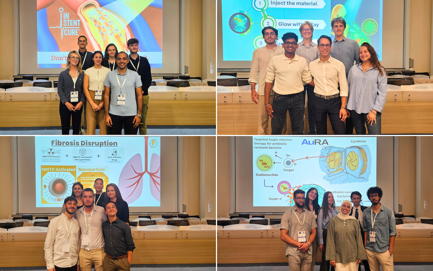 Photos of the four teams