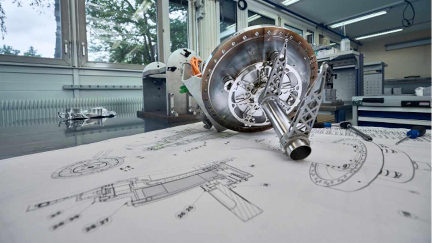 Piece of equipment on a workshop table