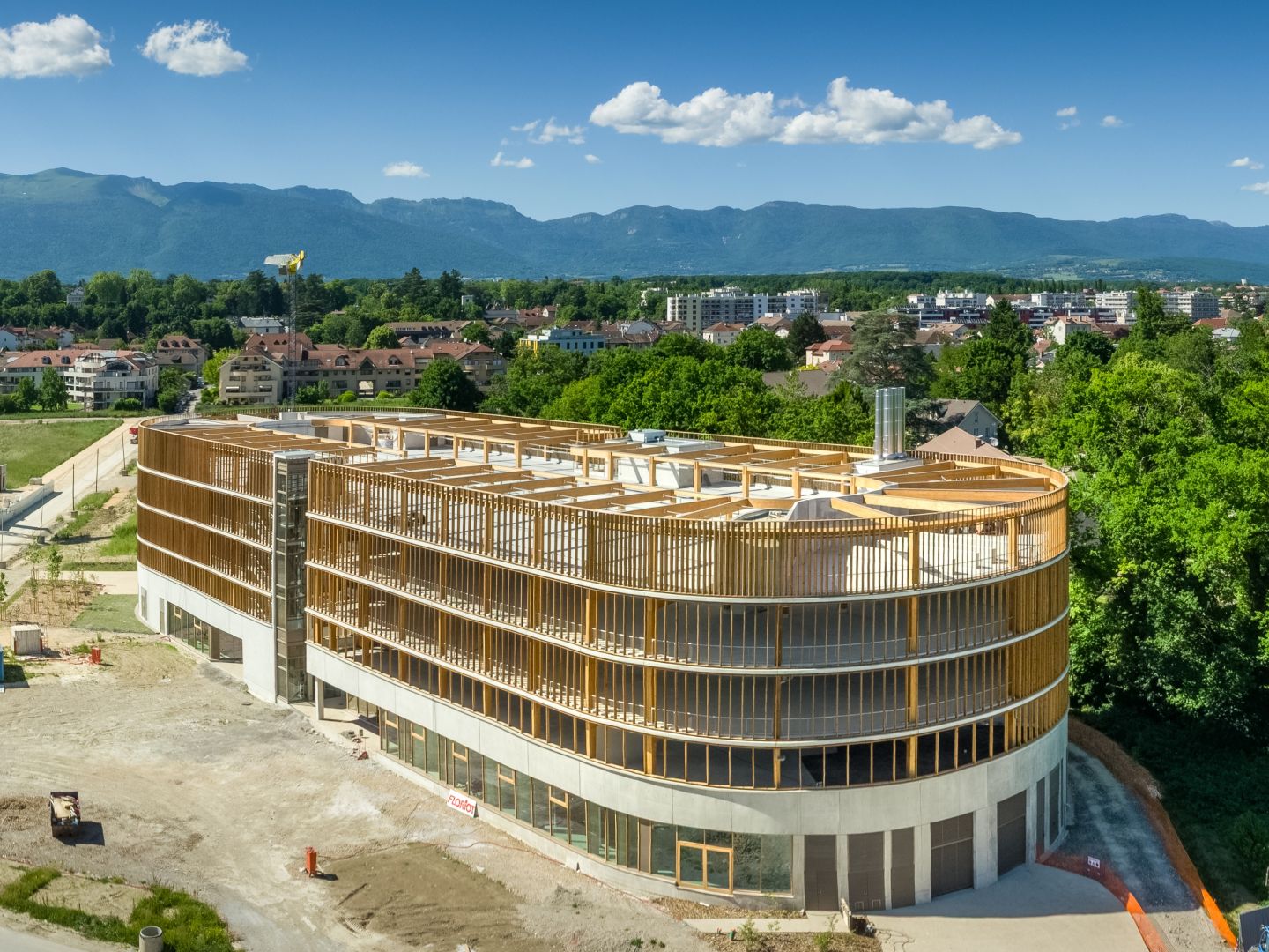 Aerial view of new ZAC in Ferney Voltaire