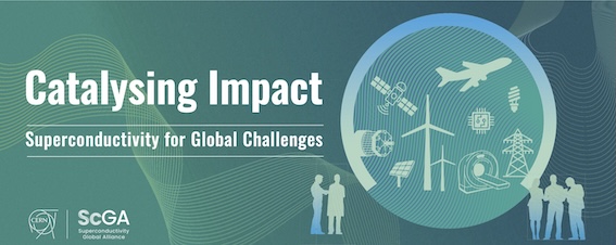 Green poster displaying the name of the conference