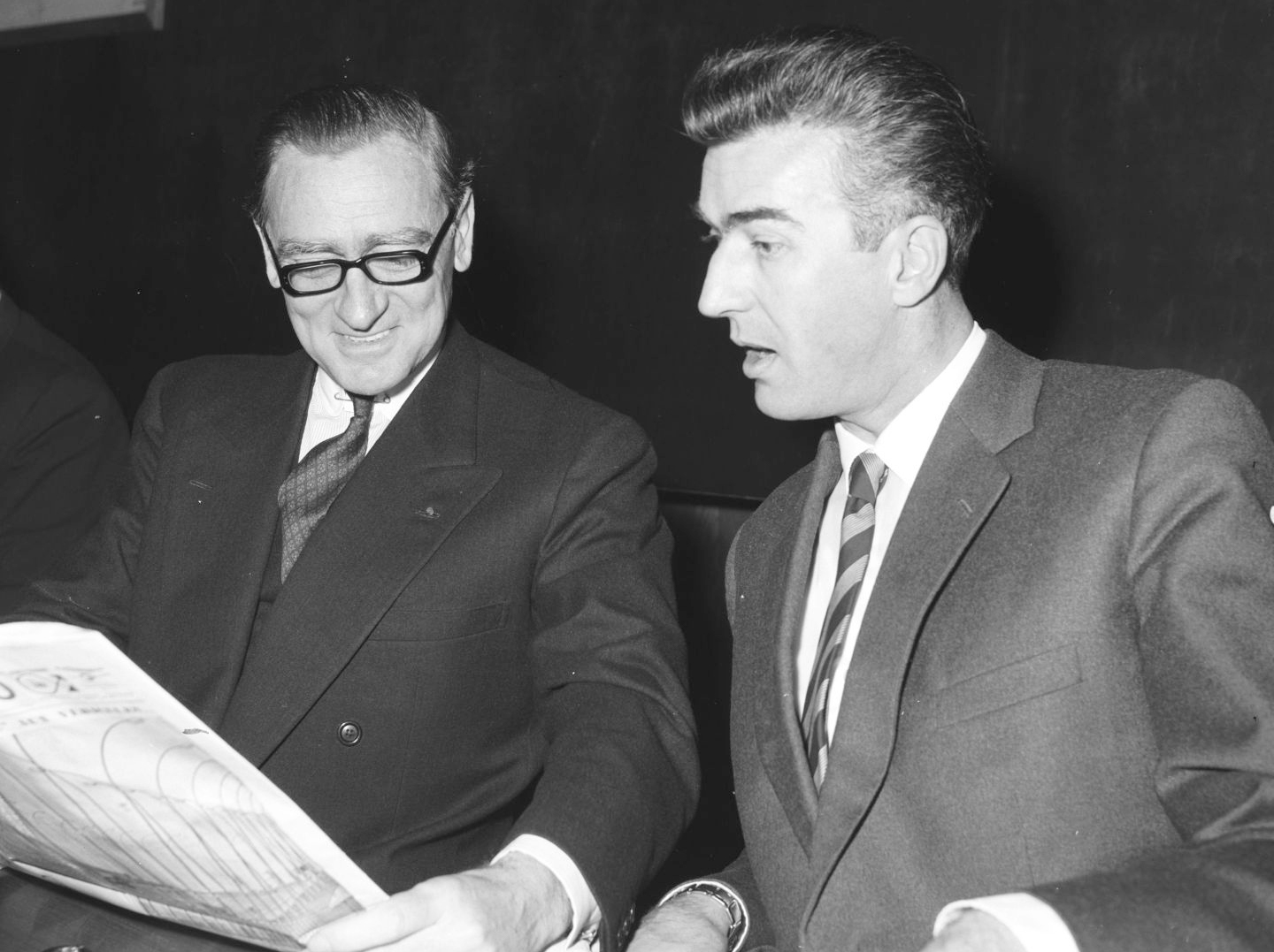 François de Rose next to CERN Director-General John Adams in 1960