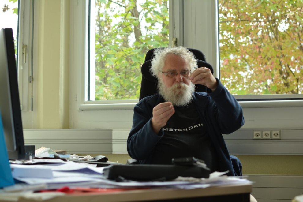 Karel Šafařík in his office